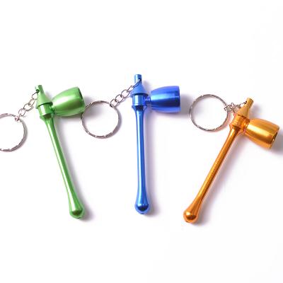 China New Novelty Creative Cool Classic Cheap Modern Viable Design Mini Small Single Key Chain Mushroom Aluminum Smoking Pipe for sale