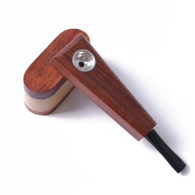 China Viable Wholesale Dugout Briar Novelty Pipes Smoke Soft 2 Pieces Lay Weed Tobacco Wood Wooden Smoking Pipe for sale