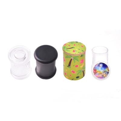 China Viable Customization Logo Accessories Co-Holder Weed Container Storage Bottle Glass Smoking Pot Portable for sale