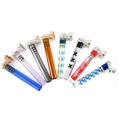 China Shop Supplies Glass Smoke Smoking Accessories Weed One Cigarette Filter Tips Metal Weed Minimalist Weed Pipe for sale