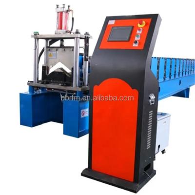 China Construction worksÂ   312MM Roof Tile Ridge Cap Roll Forming Roller Coating Machine for sale