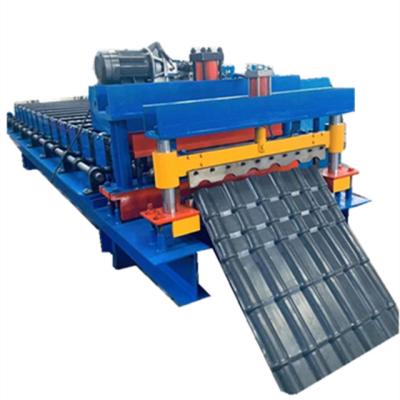 China Construction worksÂ   Glazed Roof Tile Roll Forming Machine Roof Tile Making Machine for sale