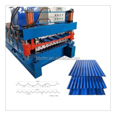 China Construction worksÂ   Automatic Double Layer Roof Roof Sheet Roll Forming Machine For Trapezoidal Type for sale