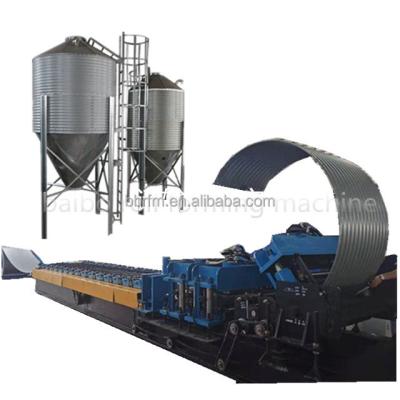 China Building Material Shops Poultry Farming Forming Machine 5 Ton Panel Feed Products Storage Silo Forming Machine Production Line for sale