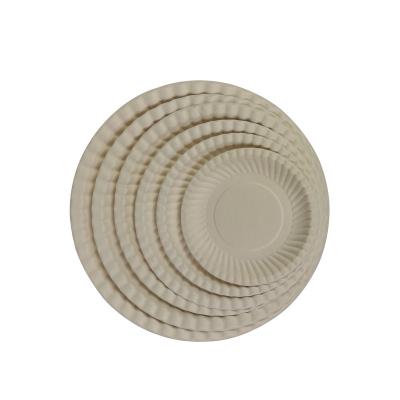 China Disposable Biodegradable Food Tomato Dishes Sugar Cane Bagasse Paper Pulp Mold Plates 8 Inch PFAS Free Dish for sale