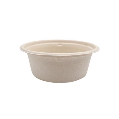 China Disposable 12oz Sugarcane Fiber Microwavable Disposable Bowl With PET Lid for sale