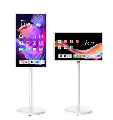 中国 21.5/27/32インチ インタラクティブなスタンドバイミー スマートスクリーン アンドロイドテレビ バッテリー付き 販売のため