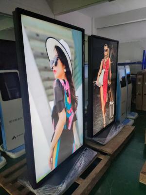 China Full Screen Floor Standing Advertising Touch Screen Kiosk with 60000 Hours Life for sale