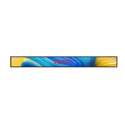 China VETO Ultra Wide Shelf Edge Stretched Bar Lcd Display 23.1 24 27 28 Inch Indoor Advertising Player Screen For Supermarket for sale