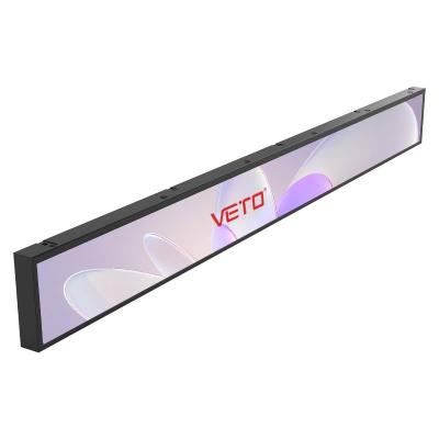 China VETO 23.1 Inch Custom Size Indoor Stretched Bar LCD Panel Android Shelf Edge Advertising Media Player Bar Lcd Display for sale