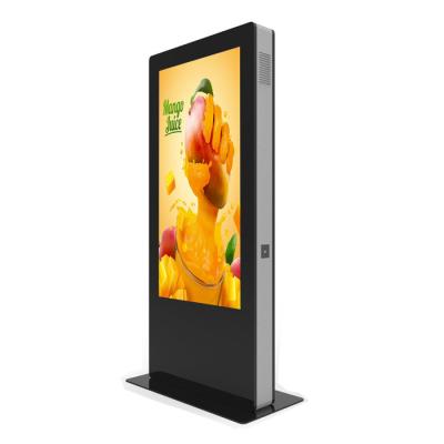 China vloer-zichbevindt 65-duim adverterend LCD vertoning met backlight2500nits openlucht digitale signage Te koop