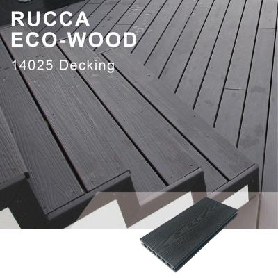 China RUCCA Modern New Technology WPC 3D Embossed Composite Decking For Backyard Garden Home Decoration for sale