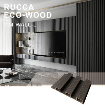 China Environmental Rucca WPC Laminated Wood Panel PVC Composite Wall Paneling For Manufactured Price 204*30 Mm House PVC Wall Panels for sale