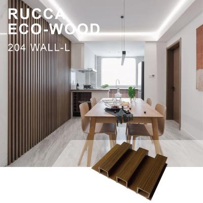 China Rucca Environmental WPC Laminated Wood Panel PVC Composite Wall Paneling For Prefab House Designs, Manufactured House Wall Panels 204*30mm for sale