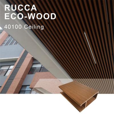 China Artistic Ceilings Square Rucca WPC Wood Ceiling Designs For Home Decor HOT! ceiling meeting new WPC Foshan wood material 40x100mm for sale