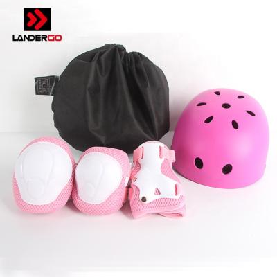 China Universal Adult Adjustable Knee Elbow Wrist Helmet Children Protective Wrist Guards Bike Scooter Safety Helmets Set for sale