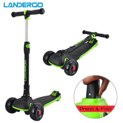 China Youth Kids Scooters 3 Wheel For Girls&Big Boys Toddlers,Adjustable Height 4 Turn Signal Wheels Scooter With Extra Wide Deck Safety Brake for sale