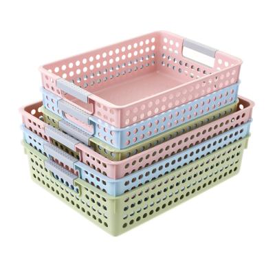 China Home Vegetable Organizer Folding Large Size Plastic Basket Sundries Storage Fruit Drain Basket Kitchen Storage Tool for sale