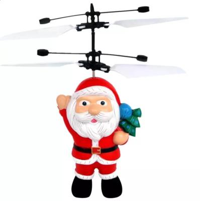 China Christmas Styles Santa Claus Toy Sensor Aircraft Deformation Robot Kid's Doll Toy Airplane Christmas Gift for sale