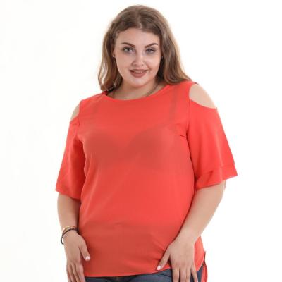 China Wholesale Plus Size Western Style Anti Pilling Loose Women Arm Hole Chiffon Shirt for sale