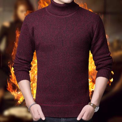 China New arrival winter anti-pilling thick fleece inside the man's lap down collar sweater sweater for sale