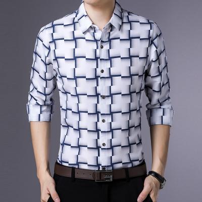 China Wholesale New Arrival Fashion Men's Long Sleeve Winter Thick Loose Fit Anti-pilling Printing Man Blouse for sale