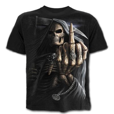 China QUICK DRY Men's Gym Custom Casual Wear T-shirt Fitness Sports Fit Skeleton Skull T-Shirt in OEM/ODM Over Size Men's T-shirt for sale