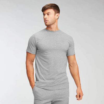 China Wholesale High Quality Basic Plain Plain Logo Mens Gym Slim Fit Custom T-Shirt Breathable for sale