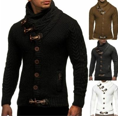 China Hot sale anti-pilling product men's turtle neck pullover sweater thick cardigan male coat wear cotton sweater for sale