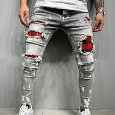 China 2021 Fashion Manufacturers Customize Jeans Men, Distressed Trotter Jean Pants, Fashion New Style Jeans Stretch Tops Men for sale