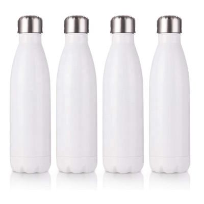 China 17 Ounce Blank Sublimation Tumbler Souvenir White Stainless Steel Insulated Double Walled Water Bottle for sale