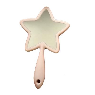 China One-Sided and Fashion Custom Logo Color Treatment Makeup Hand Mirror Personalized Hand Held Mirror with Handle for sale