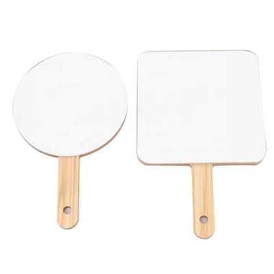 China Wholesale Wooden Hand Mirror Custom Logo Make Up Mirror Custom Made for sale