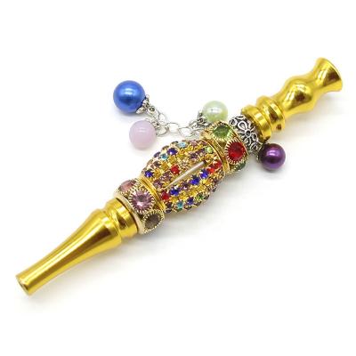 China Casual Colorful Rhinestone Jewelry Hookah Mouth Tips Metal Hookah Jewelry Tips for sale