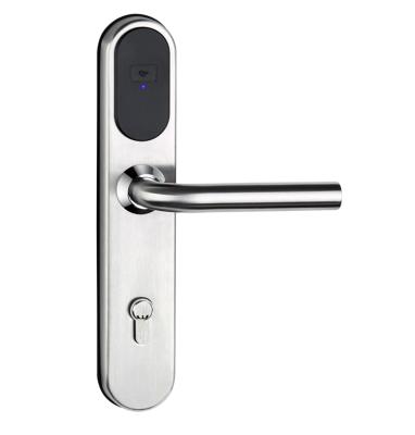 China 304 New Design 304 Stainless Steel RF Card Swipe Electronic Smart Door Lock For Hotel With Handle for sale