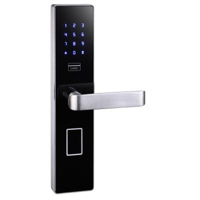 China Easy Installation Easy Management Luxury Door Handle Locks Waterproof Smart Door Lock TTLock Passcode Card Passcode Digital Door Lock With System for sale