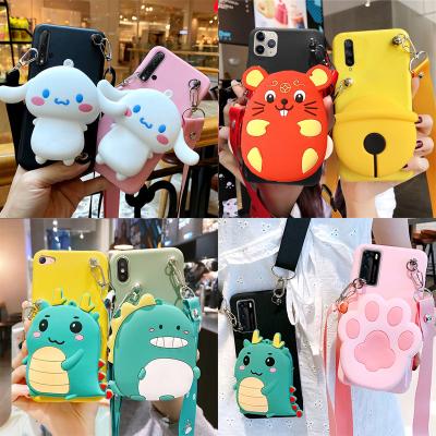 China Cute Soft Animals Wallet Case For LG OPPO VIVO Realme Oneplus LG OPPO VIVO Realme Oneplus iPhone Plus X XS XR 11 12 Pro Max Cover 6 6S 7 8 for sale