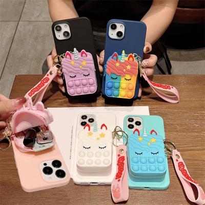 China Cute Soft Animals Wallet Case For iPhone LG OPPO VIVO Realme Oneplus Cartoon Horse Bags Cover Samsung Huawei Xiaomi Nokia Moto 6 6S 7 8 Plus X XS XR 11 12 Pro Max for sale