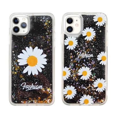 China Phone Back Cover Quicksand Flowers Liquid Case For Iphone 12 11 pro XR XS 6S Max 7 8 Plus Glitter Cover For Samsung Huawei Xiaomi Realme OPPO for sale