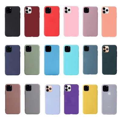 China Soft Candy Silicone TPU Gel Phone Case For Xiaomi Redmi 9A 9C 8A 7A 6A 5A 4A 4X 3S Hongmi S2 Go Y1 Y2 Y3 K20 K30 pro Matte Cover 11 for sale