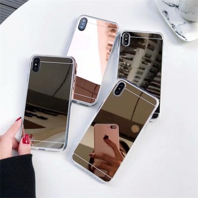 China Full TPU Bumper Cover For iPhone 12 11 pro XS max XR 6S 7 8 plus hard case 6 6S 7 8 Samsung Huawei OPPO Xiaomi VIVO plus X XS XR 11 12 pro max back mirror case for sale