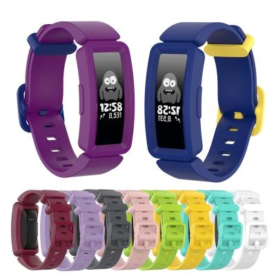 China Replacement Soft Silicone Rubber Strap For Fitbit Ace 2 Kids Classic Smart Watch Band Bracelet For Fitbit Inspire / Inspire HR Wristbands for sale