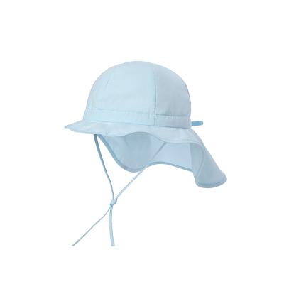 China Character Toddler Baby Sun Hats For Summer Sun Protection Beach Hat For Kids Baby Hat With Neck Flat for sale