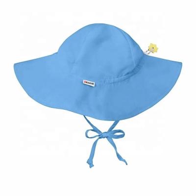 China Character Summer Beach UPF 50+ Brim Sun Protection Swimming Hats Custom Simple Blank Wide Brim Baby Bucket Hat for sale