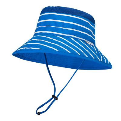 China Picture Kids Sun Hat With Neck Buckle Unisex Adjustable Kids Overflow Summer UPF50+ Mesh Bucket Hat for sale