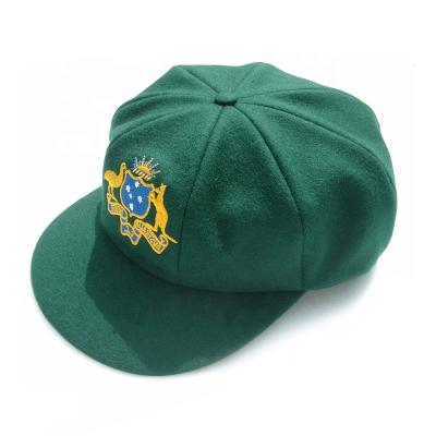 China COMMON Custom Australian Style Loose Green Wool Cricket Hats For Sale for sale