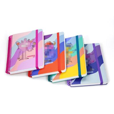 China 2022 Colorful Custom Printed Spiral Notebook Agenda Diary Journal Notebook and Hardcover Planner Notebook for sale