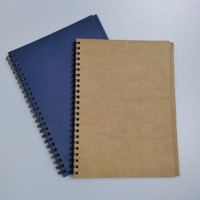 China Hardcover Journaling Supplies Notebooks Solid Color Custom PU Leather Hardcover Spiral Notebooks for sale