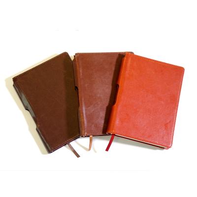 China Wholesale Custom Printing Printed PU Coated Journal A5 Leather Notebook for sale