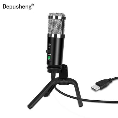 China USB Microphone Depusheng Music Studio MIC Price Recording Condenser Microphone With Arm Desktop Stand for sale